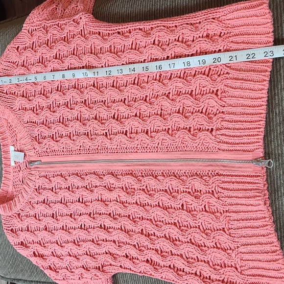 Chico's Open Knit Full Double Zip Sweater - Picture 11 of 13